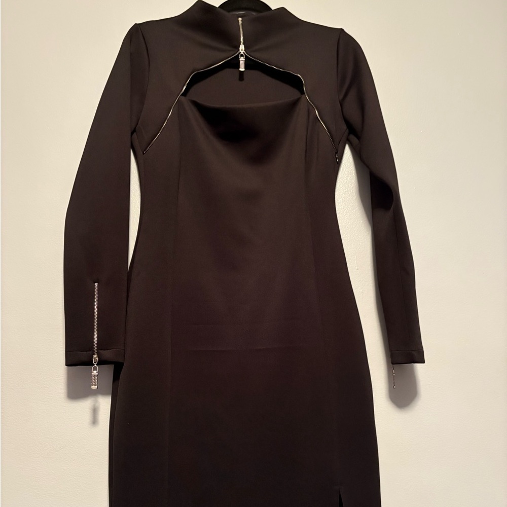 Long sleeve black dress